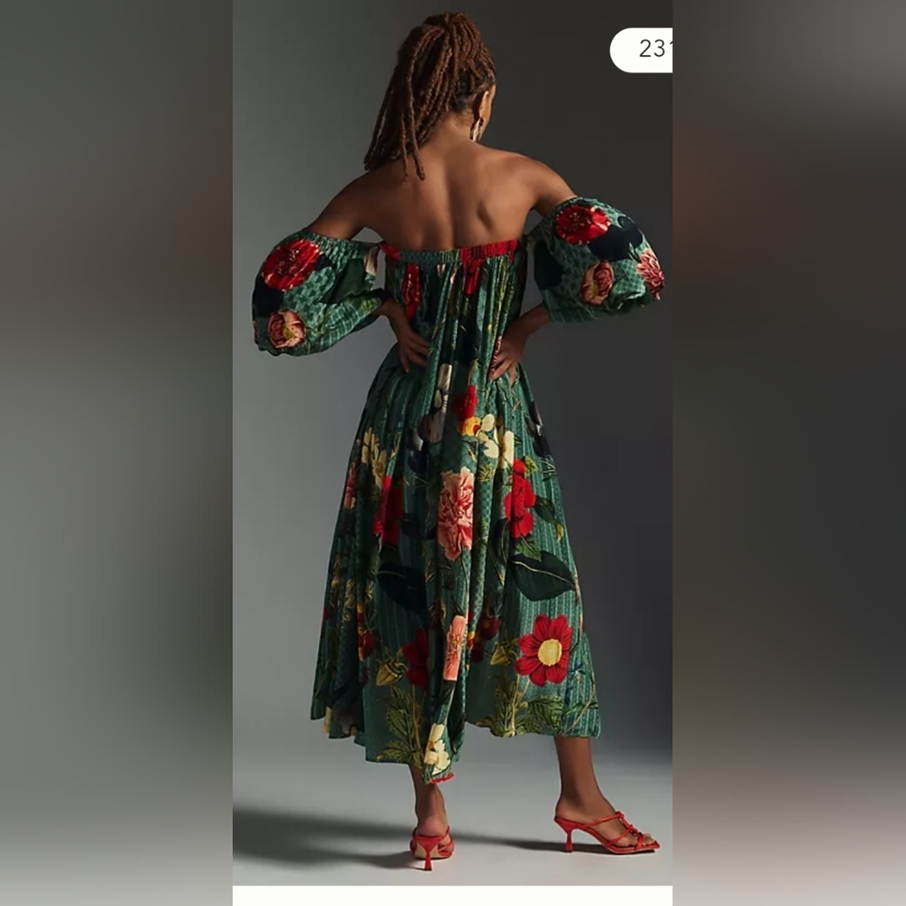 Siddhartha Bansal Off-The-Shoulder Dress Medium Petite - Picture 2 of 7